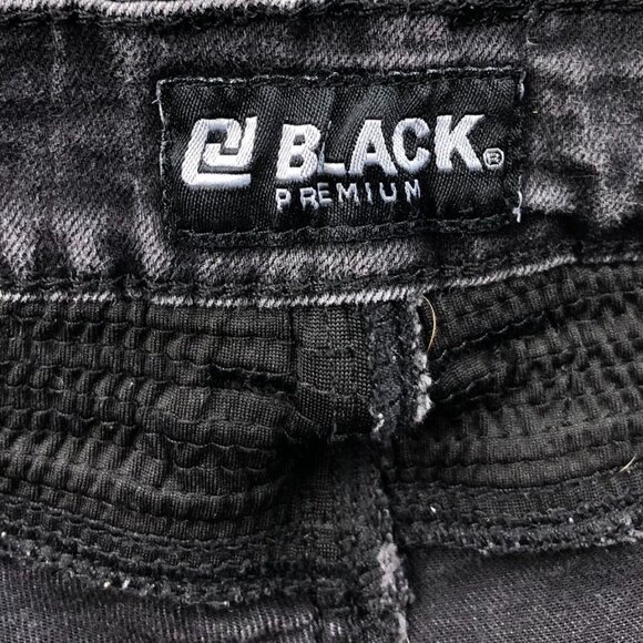 CJ Black Premium Mens Jeans Size 34/30 Black Denim Distressed Grunge Pleated Y2K - Picture 3 of 13